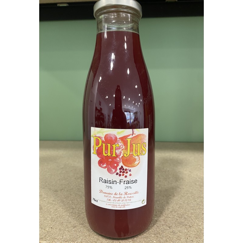 PUR JUS RAISIN FRAISE 75CL