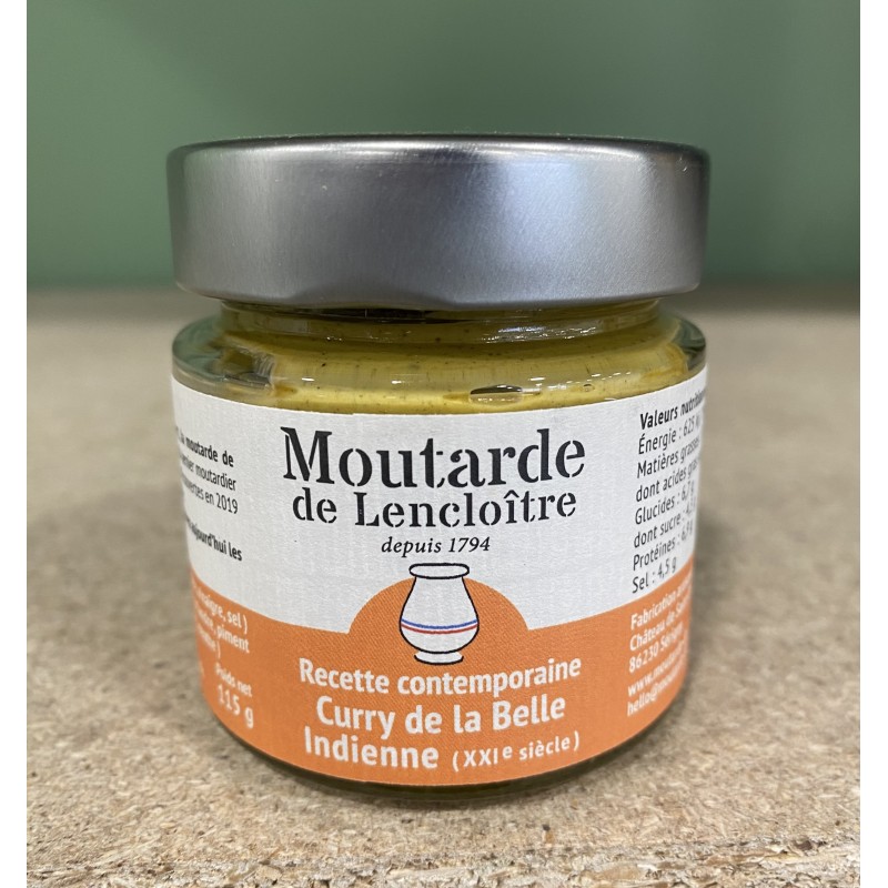 MOUTARDE CURRY DE LA BELLE INDIENNE 115GR
