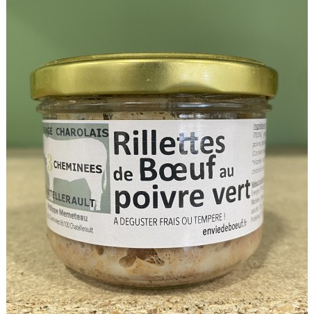 RILLETTES DE BOEUF AU POIVRE VERT 180GR