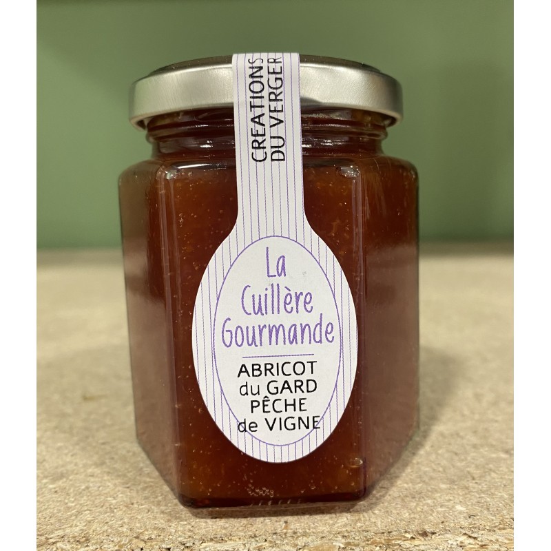 CONFITURE ABRICOT DU GARD PECHE DE VIGNE 225GR